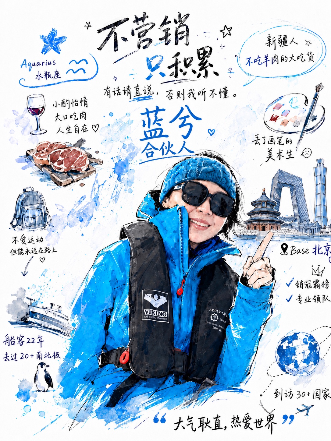 船客团队成员蓝兮插画介绍