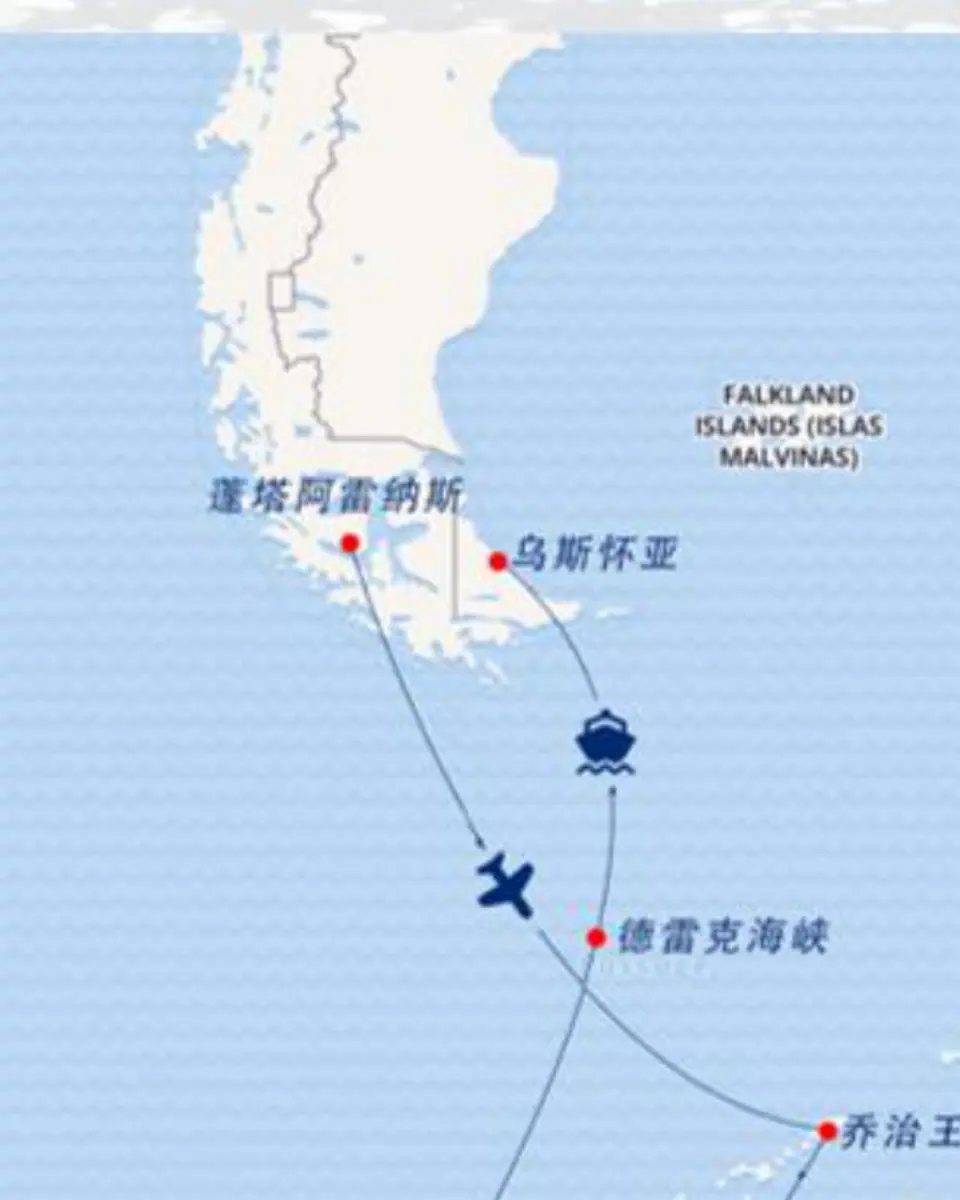 天涯双城记南极航线图