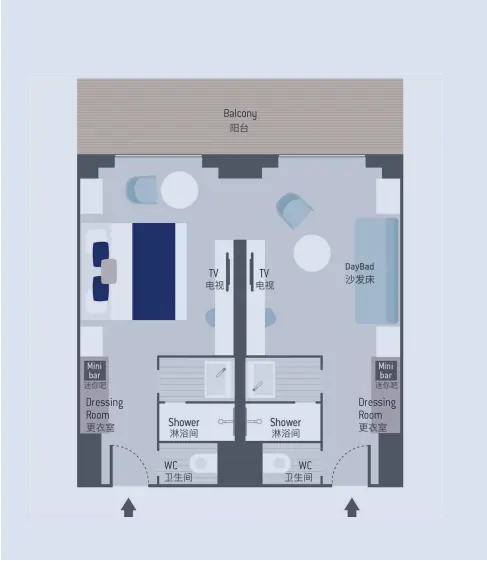 荣耀套房舱房或户型图