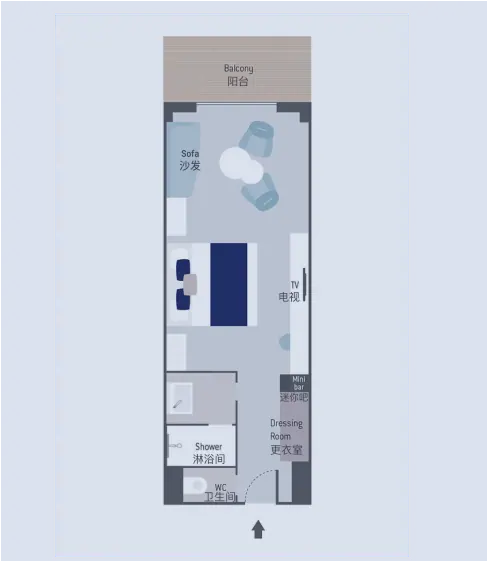 主人套房舱房或户型图