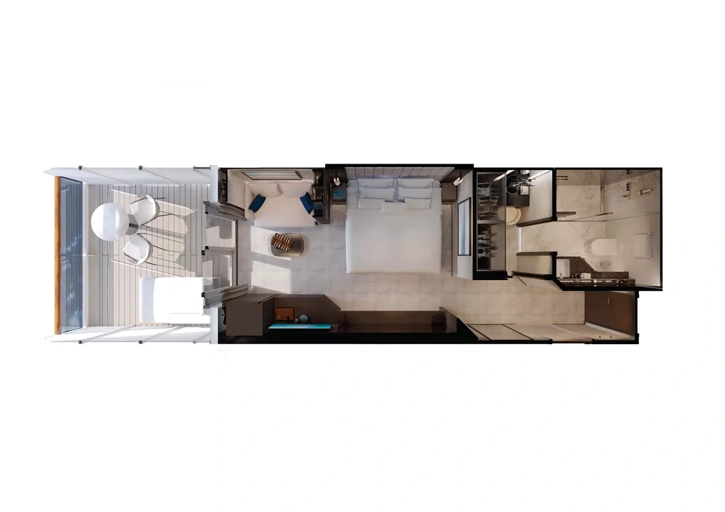 GT Ocean Grand Terrace Suite — complete suite floor plan